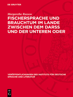 cover image of Fischersprache und Brauchtum im Lande zwischen dem Darss und der unteren Oder